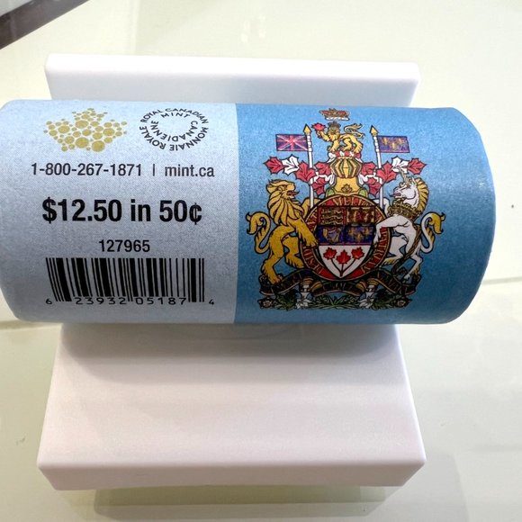 2014 Canada Coat-Of-Arms Special 50 Cent Roll! - Picture 2 of 5